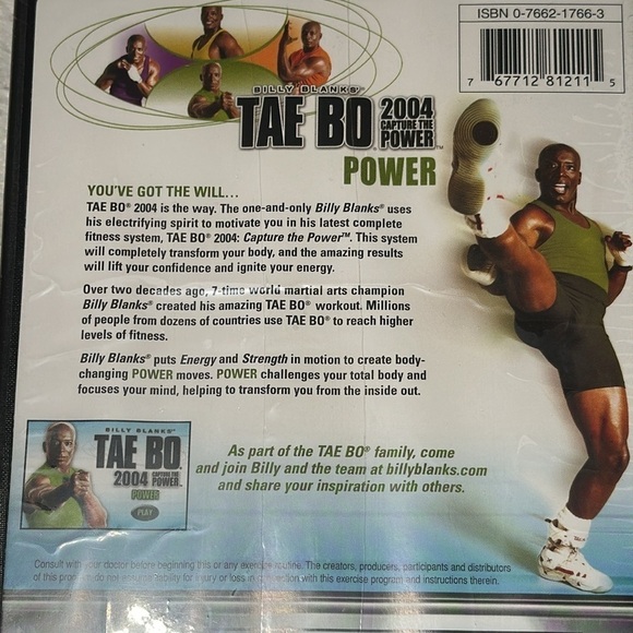 Billy Blanks DVD Combo Pack Tae Bo 2004 Capture the Power Mission 3 Abs NEW - Picture 9 of 11